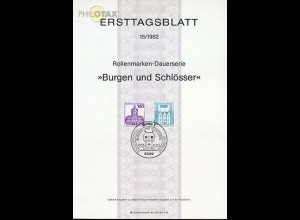 D,Bund Mi.Nr. 15/82 Freim. Burgen und Schlösser (Marke MiNr.1141AI,1142AI)
