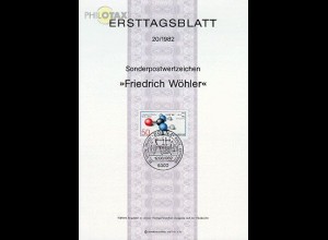 D,Bund Mi.Nr. 20/82 Friedrich Wöhler (Marke MiNr.1148)