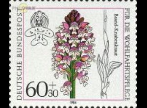 D,Bund Mi.Nr. 1226 Wohlf.84 Orchideen Knabenkraut (60+30)