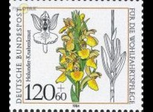 D,Bund Mi.Nr. 1228 Wohlf.84 Orchideen Knabenkraut (120+60)