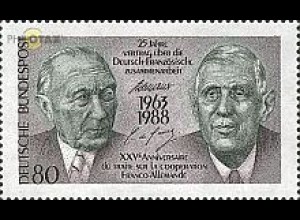 D,Bund Mi.Nr. 1351 25 J.dt.-franz.Zusammenarbeit, Adenauer und de Gaulle (80)