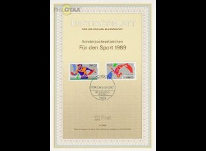 D,Bund Mi.Nr. 8/89 Sporthilfe, Tischtennis + Turnen (Marken MiNr.1408-1409)