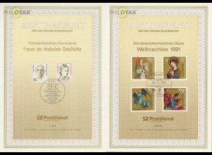 D,Bund Mi.Nr. 1-48/91 Kompletter Jahrgang der Ersttagsblätter 1991 (48 ETB)