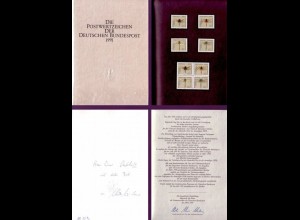 D,Bund Jahrbuch 1991 mit den Marken in Taschen (Silber mit Widmung)