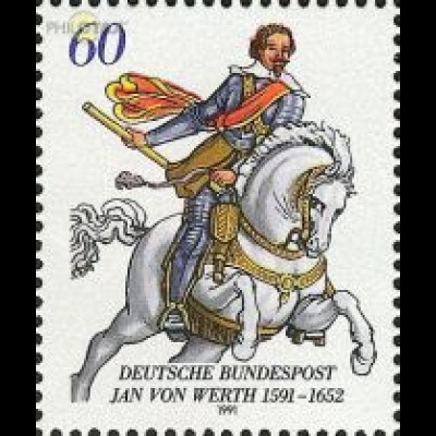 D,Bund Mi.Nr. 1504 Jan von Werth, Herrführer zu Pferde (60)