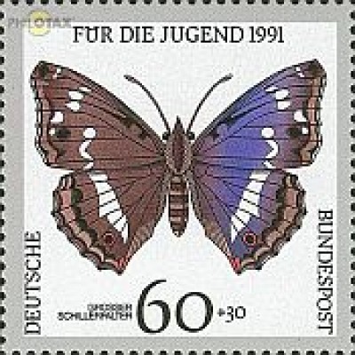 D,Bund Mi.Nr. 1514 Jugend 91 Schmetterlinge, Großer Schillerfalter (60+30)