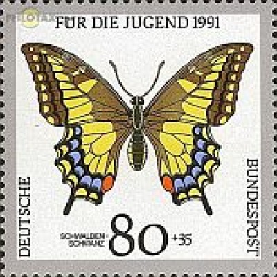 D,Bund Mi.Nr. 1516 Jugend 91 Schmetterlinge, Schwalbenschwanz (80+35)