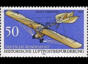 D,Bund Mi.Nr. 1523 Historische Luftpostbeförderg., Grade Eindecker (50)