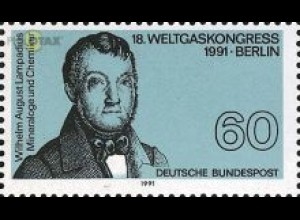 D,Bund Mi.Nr. 1537 Weltgaskongreß Berlin, W.A. Lampadius (60)