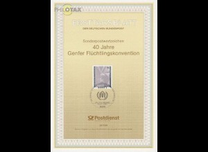D,Bund Mi.Nr. 29/91 Genfer Flüchtlingskonvention (Marke MiNr.1544)