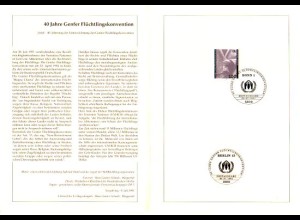 D,Bund Blatt 29/91 Genfer Flüchtlingskonvention (Marke MiNr.1544)