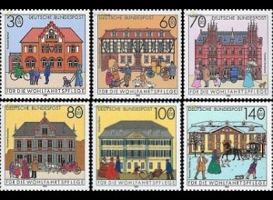 D,Bund Mi.Nr. 1563-1568 Wohlf.91 Posthäuser (6 Werte)