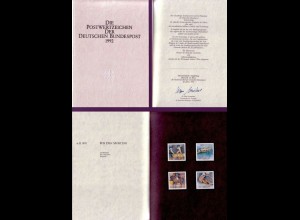 D,Bund Jahrbuch 1992 mit den Marken in Taschen (Silber - Zumwinkel)