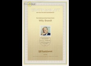 D,Bund Mi.Nr. 46/93 Willy Brandt (Marke MiNr.1706)
