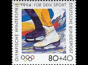 D,Bund Mi.Nr. 1717 Sporthilfe 94 Olympia Eiskunstlauf (80+40)