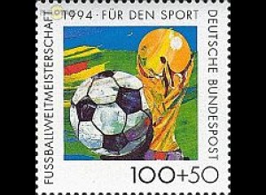 D,Bund Mi.Nr. 1718 Sporthilfe 94 Fußball WM USA (100+50)