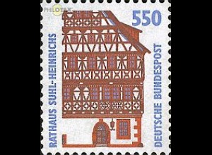 D,Bund Mi.Nr. 1746 Sehenswürdigkeiten, Rathaus Suhl (550)