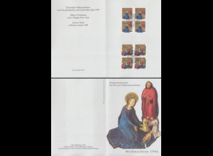 D,Bund Mi.Nr. 1770-71 Weihnachten 94, Ministerium (2 Werte i.Viererblock)