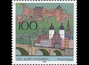 D,Bund Mi.Nr. 1868 Heidelberg, Schloss, Alte Brücke (100)