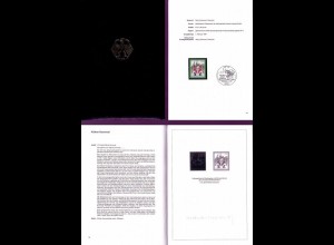 D,Bund Jahrbuch 1997 mit Marken in Taschen, Schwarzdruck + Hologramm (Blau)