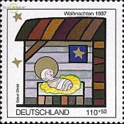 D,Bund Mi.Nr. 1960 Weihnachten 97, Christi Geburt (110+50)