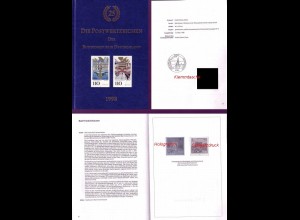 D,Bund Jahrbuch 1998 mit Schwarzdruck, Hologramm und Klemmtaschen
