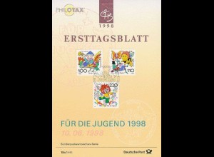 D,Bund Mi.Nr. 18a/98 Jugend, Trickfilmfiguren (Marken MiNr.1991,92,94)