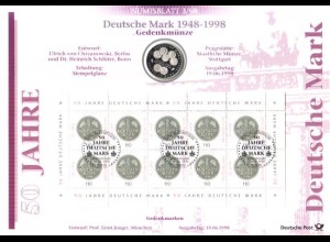 D,Bund, 50 Jahre Deutsche Mark (Numisblatt 3/98)