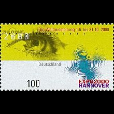 D,Bund Mi.Nr. 2089 EXPO 2000, Auge (100)