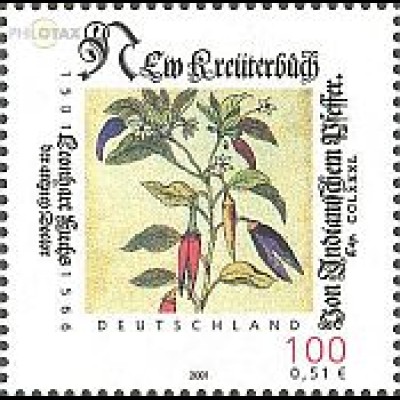 D,Bund Mi.Nr. 2161 L. Fuchs, Mediziner, Indianischer Pfeffer (100Pf/0,51€)