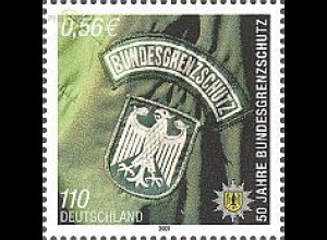 D,Bund Mi.Nr. 2175 50 Jahre Bundesgrenzschutz (110Pf/0,56€)