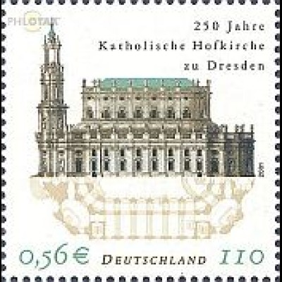 D,Bund Mi.Nr. 2196 Kath. Hofkirche Dresden (110Pf/0,56€)