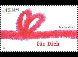 D,Bund Mi.Nr. 2223 Grußmarke (110Pf/0,56€)