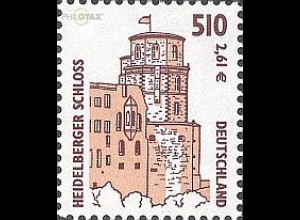 D,Bund Mi.Nr. 2225 SWK Heidelberger Schloß (510Pf/2,61€)