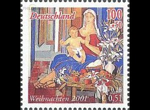 D,Bund Mi.Nr. 2226 Weihnachten, Jungfrau mit Kind (100+50Pf/0,51+0,26€)