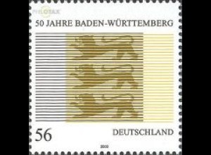 D,Bund Mi.Nr. 2248 50 J. Baden-Württemberg, Wappentiere (56)