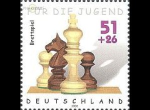 D,Bund Mi.Nr. 2260 Jugend 2002, Kinderspielzeug, Schachfiguren (51+26)