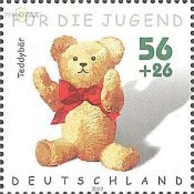 D,Bund Mi.Nr. 2263 Jugend 2002, Kinderspielzeug, Teddybär (56+26)