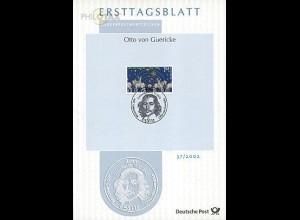 D,Bund Mi.Nr. 37/02 Otto von Guericke, Halbkugelversuch (Marke MiNr.2282)