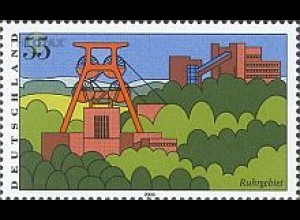 D,Bund Mi.Nr. 2355 Industrielandschaft Ruhrgebiet, Förderturm (55)