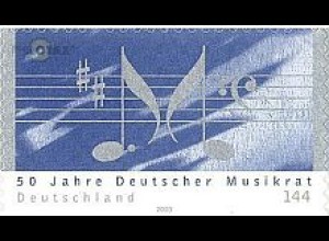 D,Bund Mi.Nr. 2380 50 Jahre Deutscher Musikrat, selbstkl. (144)