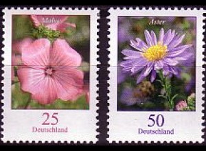 D,Bund Mi.Nr. 2462-63 Freim. Blumen (2 Werte)
