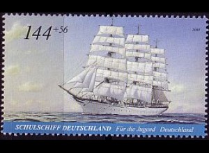 D,Bund Mi.Nr. 2468 Jugend 2005, Vollschiff Deutschland (144+56)