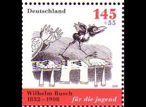 D,Bund Mi.Nr. 2609 Wilh. Busch, Hans Huckebein (145+55)