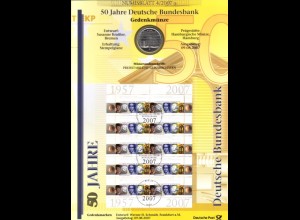 D,Bund, 50 Jahre Deutsche Bundesbank (Numisblatt 4/2007)