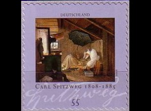 D,Bund Mi.Nr. 2648 Carl Spitzweg, Gemälde Der arme Poet, selbstklebend (55)