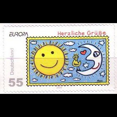 D,Bund Mi.Nr. 2665 a.Fol. Post Grußmarke, Grüße, selbstkl. aus Folienbogen (55)