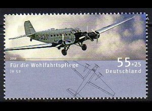 D,Bund Mi.Nr. 2672 Wohlfahrt, Junkers Ju 52 (55+25)