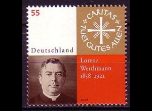 D,Bund Mi.Nr. 2697 Lorenz Werthmann, Gründer Caritasverband (55)