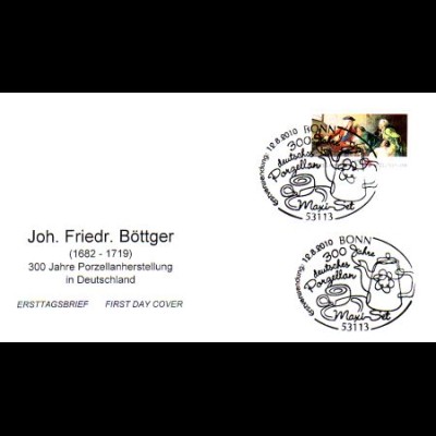 D,Bund Mi.Nr. 2816 300 Jahre Porzellanherstellung, Johann F. Böttger, skl. (55)